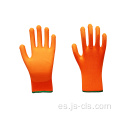 Serie PU Guantes de palma PUM forrada de poliéster naranja